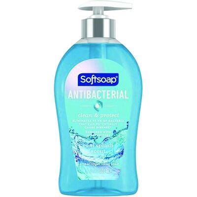 Softsoap Antibacterial Liquid Hand Soap, Cool Splash, 11.25 oz Pump Bottle, 1/Pkg