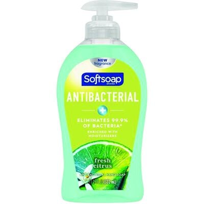 Softsoap Antibacterial Liquid Hand Soap, Fresh Citrus, 11.25 oz Pump Bottle, 1/Pkg