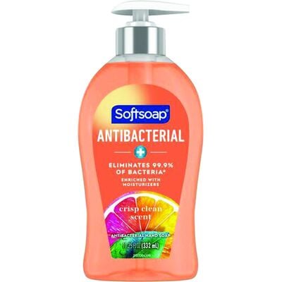 Softsoap Antibacterial Liquid Hand Soap, Crisp Clean, 11.25 oz Pump Bottle, 1/Pkg