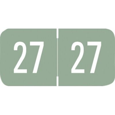 2027 GBS/VRE Compatible Aging Labels, 1-1/2" W x 3/4" H, Gray/White, 500/Roll
