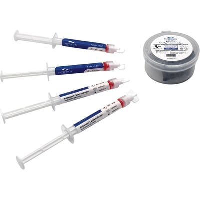 Patterson Caries Detector Kit - Red Indicator, 4 x 1.2ml Syringes, 20 x 19G Metal Applicator Tips