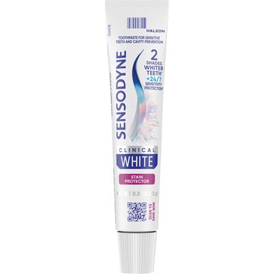 Sensodyne Clinical White Toothpaste, Mint, 0.8 oz Tube, 50/Pkg
