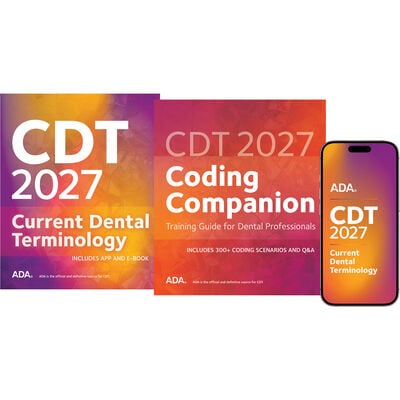 CDT 2027 Dental Procedure Coding Kit - ADA Official Resource with Spiral-Bound Book, E-Book, and Mobile App