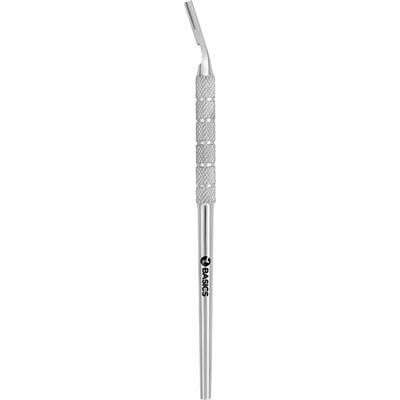 TBS BASICS Scalpel Handle, Angled, Round, Stainless Steel, 1/Pkg