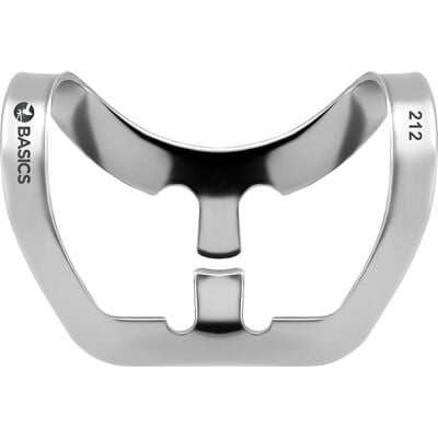 TBS BASICS Rubber Dam Clamp, Regular Size, #212, For Upper and Lower Cuspids/Anteriors, 1/Pkg
