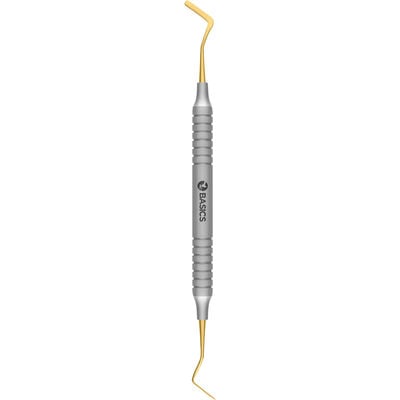 TBS BASICS Flexi-Thin Composite Contouring Instrument, Double End, Mini and Large Paddle, #9 Hollow Handle, Stainless Steel, 1/Pkg