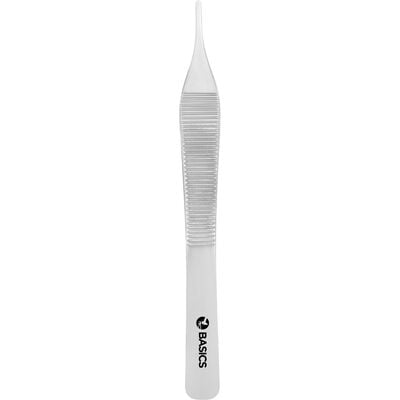 TBS BASICS Adson Tissue Forceps, 1 x 2 Teeth, Stainless Steel, 1/Pkg