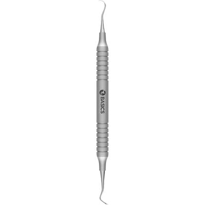 TBS BASICS Anterior Sickle Scaler, #1 Sickle and Mini Disk, #9 Hollow Handle, Double End, Stainless Steel, 1/Pkg