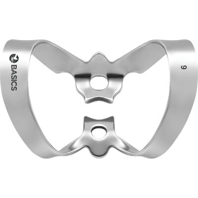 TBS BASICS Rubber Dam Clamp, Regular Size, #9, For Upper and Lower Cuspids and Anteriors, 1/Pkg