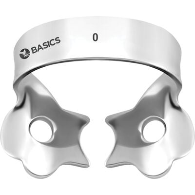 TBS BASICS Rubber Dam Clamp, Small, #0, for Upper and Lower Bicuspids, 1/Pkg