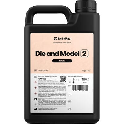 SprintRay Die and Model 2 3D Resin, Natural, 3 kg Bottle