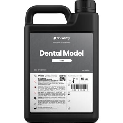 SprintRay Dental Model 3D Resin, Slate, 3 kg Bottle