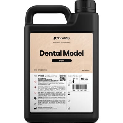 SprintRay Dental Model 3D Resin, Stone, 3 kg Bottle