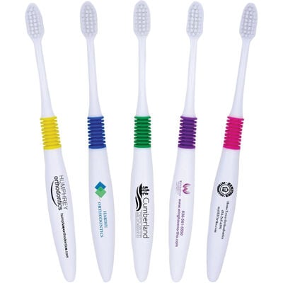Ortho Spiral Soft Channel Trim Orthodontic Toothbrush, Personalized, 7.5", Assorted Colors, 72/Pkg