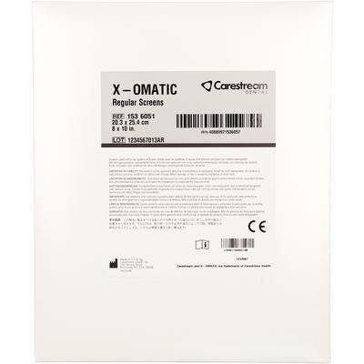 Carestream X-Omatic Intensifying Screen, Regular Speed, Blue-Light Sensitive, with Foam Backing, 8" x 10"