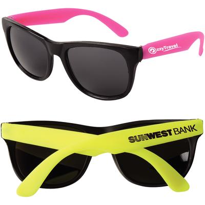 Neon Sunglasses, Personalized, 5-3/4" W x 2" H x 5-1/2" D, 144/Pkg