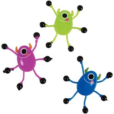 Monster Wall Tumblers, Assorted, 2-1/2" x 2-1/2", 12/Pkg