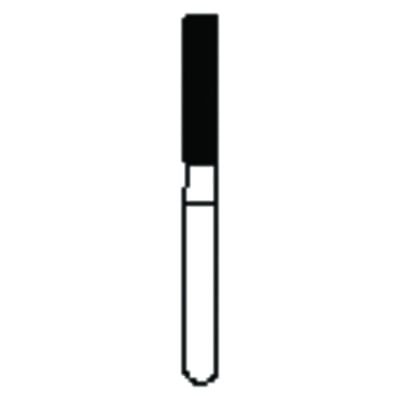 Solo Diamond™ Single-Use Diamond Burs – FG, Coarse, Green, Cylinder Flat End, 25/Pkg - # 837, 1.6 mm Head Diameter, 8.0 mm Head Length