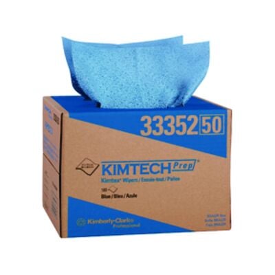 Kimtech Prep Kimtex Wipers, Blue, 12.1" W x 16.8" H, 180 Sheets/Pkg, Pop-up Box