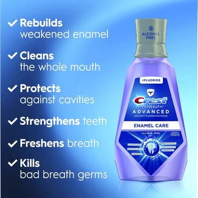 Crest Pro-Health Extra Deep Clean Rinse, Clean Mint, Alcohol-Free, 0.02% Sodium Fluoride, 36 ml Bottle, 48/Pkg, 80291522