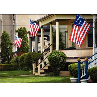 Patriotic 4-Up Laser Postcards, Patriotic Porches, 5-1/2" W x 4-1/4" H, 100/Pkg