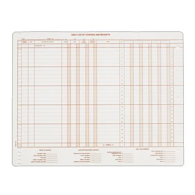 Pegboard Daysheets - Fold-A-Log Daysheet, 14" W x 11" H, NCR (No Carbon Required), 100/Pkg