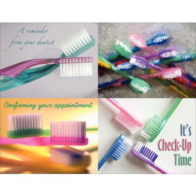 Assortment Pack Postcards, 4-1/4" W x 5-1/2" H, 100/Pkg - Toothbrush Assortment