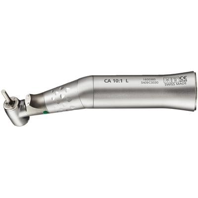 Bien Air CA 10:1 L Contra Angle Air Handpiece, Autochuck Push Button, Triple Spray, Multi-Strand Optical Glass Light, E-Type Coupler, 1/Pkg