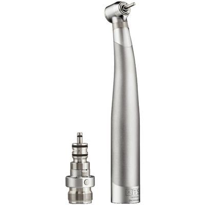 Prestige High Speed Air Handpiece, Small Contra Angle, Push Button Autochuck, Triple Spray, with 3-Way Unifix Coupling, No Light