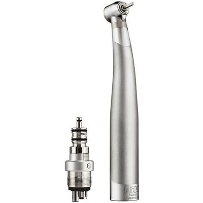Prestige High Speed Air Handpiece, Small Contra Angle, Push Button Autochuck, Triple Spray, 4-Way Unifix Set, No Light