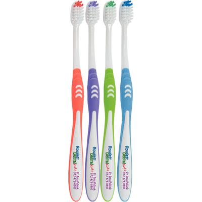 Personalized Full-Color Toothbrushes, Teen 26 Tuft, 7-1/4" H, Assorted Colors, 144/Pkg