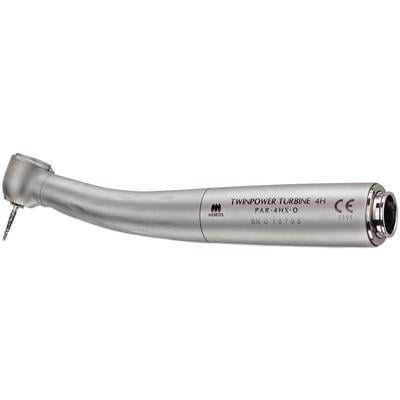 TwinPower Turbine High Speed Air Handpiece, Standard Head, Contra Angle, Autochuck Push Button, LED Light, Triple Spray, 4H PAR-4HEX-O, 16-5340888