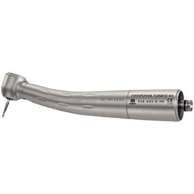 TwinPower Turbine High Speed Air Handpiece, Standard Head, Contra Angle, Autochuck Push Button, LED Light, Triple Spray, NSK FlexiQuick, 4H PAR-4HEX-O-NK