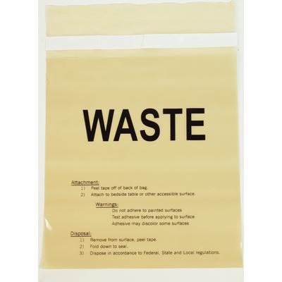 Unimed Waste Stick-On Bags, Beige, 9" x 10", 1.4 Quart, 2 mil, 100/Pkg
