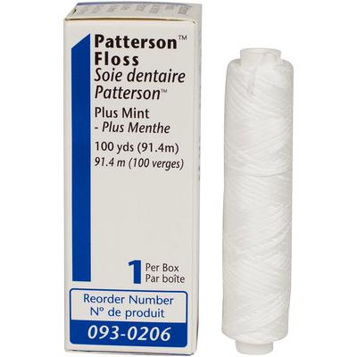 Patterson® Floss Plus Refill Spool, Waxed Dental Tape, Mint, 100 yd