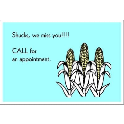 Dental Humor Personalized Postcards, Miss You, 6" W x 4-1/4" H, Full Color, 100/Pkg