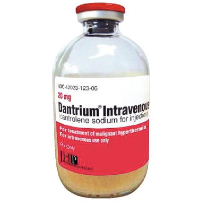Dantrium IV, Dantrolene Sodium Intravenous Injection, 20 mg/mL, 70 mL Single-Dose Vial, 6/Pkg, NDC 42023-0123-06
