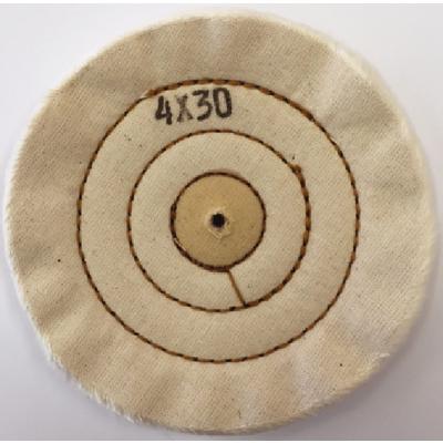 Muslin Buff Wheel, 4" Diameter, 30 Ply, 1/Pkg