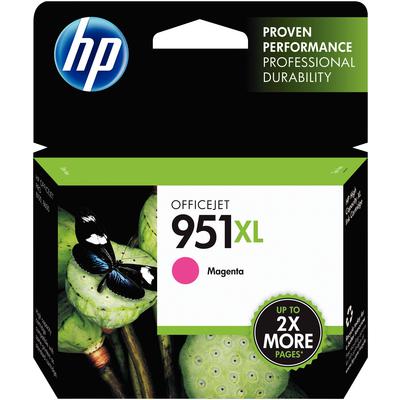 HP 951XL High-Yield Magenta Ink Cartridge (CN047AN), 1,500 Page Yield, for Officejet Pro 8100/8600 Series