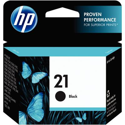HP 21 Black Ink Cartridge (C9351AN), 150 Page Yield, for Deskjet 3910/3930/3940/D2330/D2360/D2430/D2460/F2110/F380/F4180, Fax 1250/3180, Officejet 4315, PSC 1410