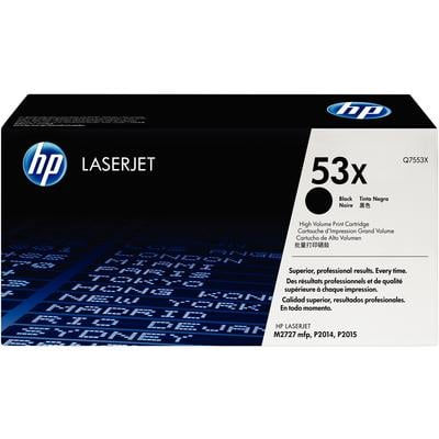 HP 53X High-Yield Black Toner Cartridge (Q7553X), 7,000 Page Yield, for LaserJet M2727nf/M2727nfs MFP and P2014/P2015 Series