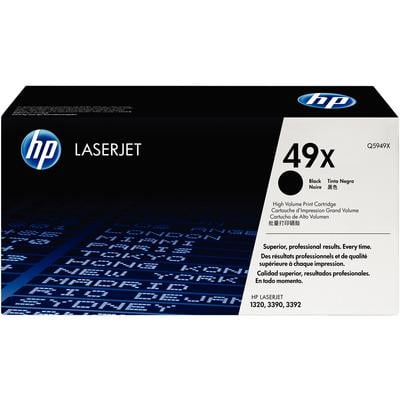 HP 49X High Yield Black Toner Cartridge (Q5949X) for LaserJet 1320, 6,000 Page Yield