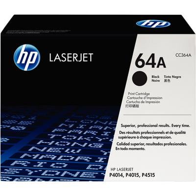 HP 64A Black Toner Cartridge (CC364A), 10,000 Page Yield