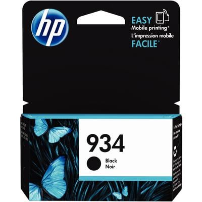 HP 934 Black Inkjet Cartridge (C2P19AN), 400 Page Yield, for Officejet 6230/6812/6815/6820/6825/6835