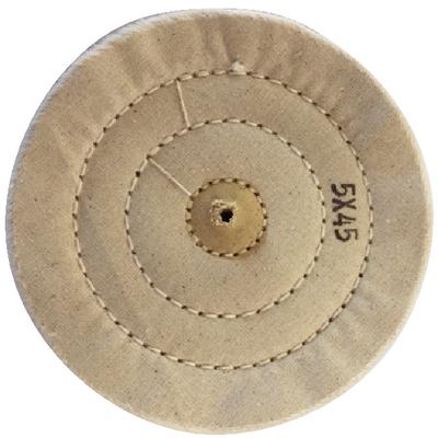 Muslin Buff Wheel, 5" Diameter, 45 Ply, 1/Pkg