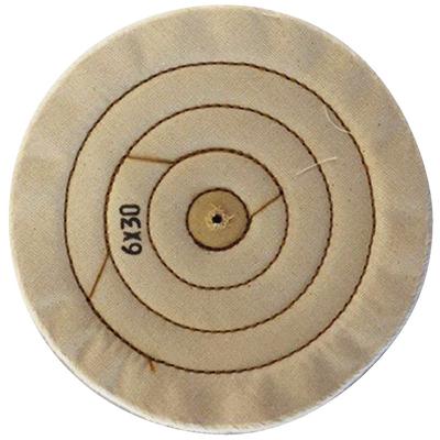 Muslin Buff Wheel, 6" Diameter, 30 Ply, 1/Pkg