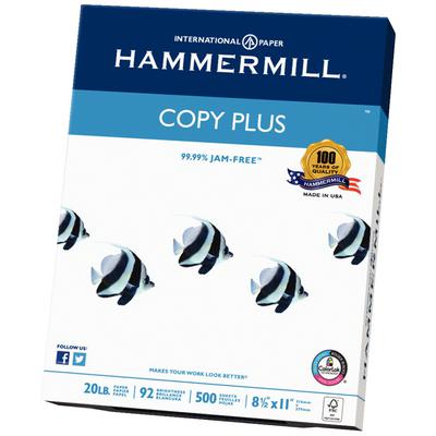 Hammermill Copy Plus Copy Paper, 20 lb, White, 8.5" x 14" (Legal), 500 Sheets/Pkg, HAM 10501-5