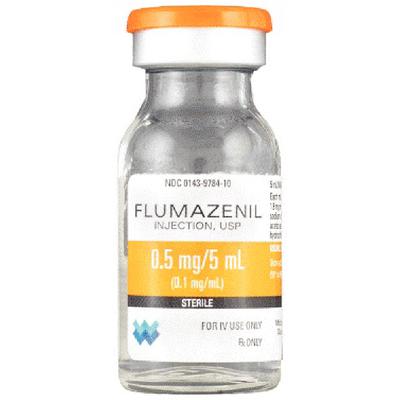 Flumazenil Injection USP, 0.5 mg/5 mL, Multi-Dose Vial, 10 mL, 10/Pkg, NDC 00143-9784-10