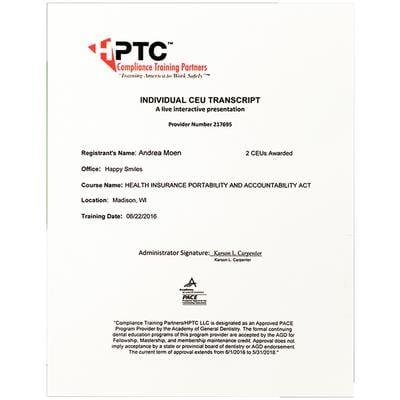 HIPAA Compliance CEU Certificate – 2 Continuing Education Units, HIPAA Unraveled Training, 01KEZKNMPFDB7TM6S6NP8XD7Z6
