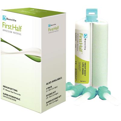Zest Anchors First Half VPS Medium Set Impression Material, Heavy Flex, 4 x 50 ml Cartridges, 4/Pkg